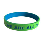 Debossed Dual Silicone Wristband