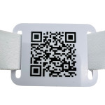 Plain White ECO wristband with TAG for putting QR/Barcode