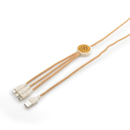 3 in 1 Cork Charging Cable