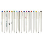 Organic Ball Pen -White with Translucent Plunger
