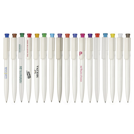 Organic Ball Pen -White with Translucent Plunger