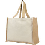 Varai 320 g/m² canvas and jute shopping tote bag 23L