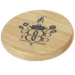 Scoll wooden coaster with bottle opener