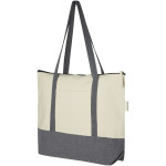 Repose 320 g/m² recycled cotton zippered tote bag 10L